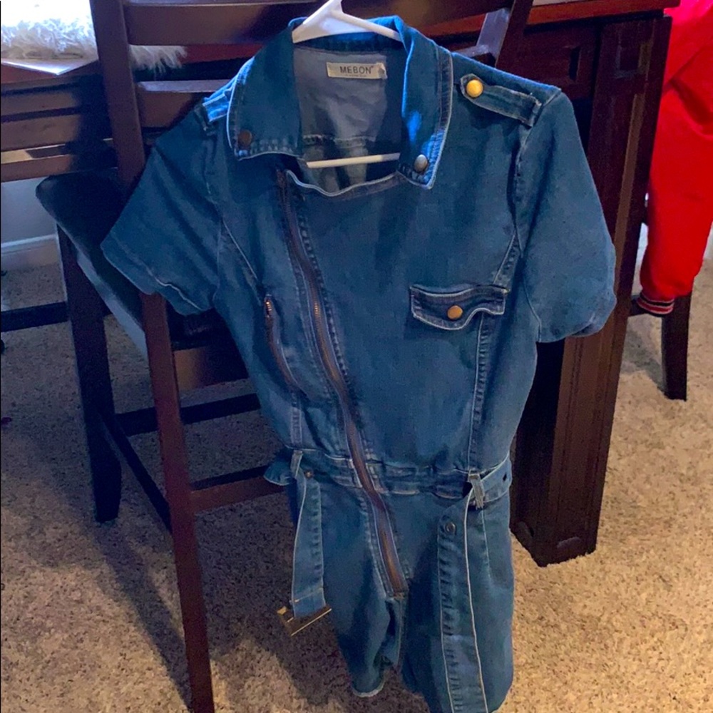 Denim romper